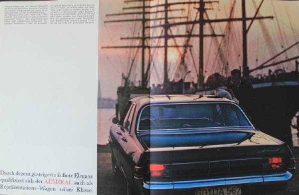 Opel Kapitaen Admiral Modelprogram 1966 Carbrochure (7982)