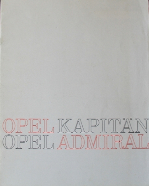Opel Kapitaen Admiral Modelprogram 1966 Carbrochure (7985)