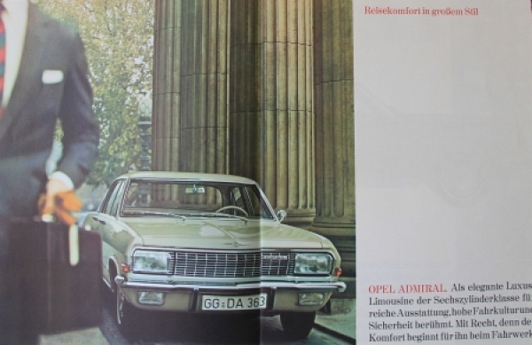 Opel Kapitaen Admiral Modelprogram 1966 Carbrochure (7985)