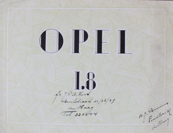 Opel 1,8 Liter Modelprogram 1931 Carbrochure (8173)