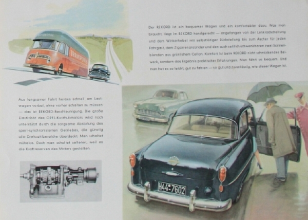 Opel Rekord Modelprogram 1956 Carbrochure (8216)