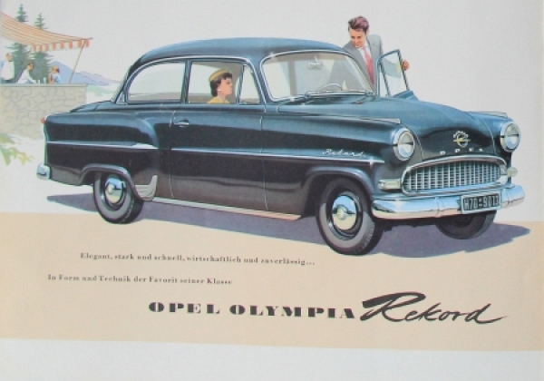 Opel Rekord Modelprogram 1956 Carbrochure (8216)