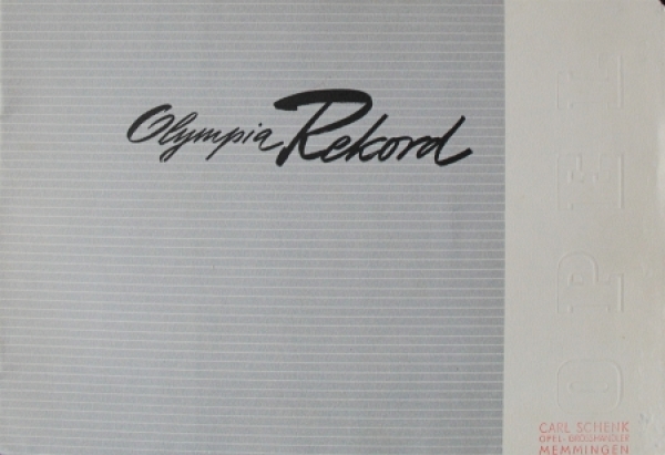 Opel Olympia Rekord Modelprogram 1953 Carbrochure (8218)