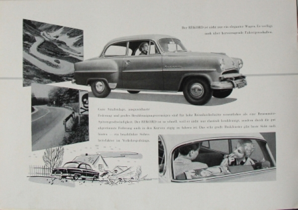 Opel Olympia Rekord Modelprogram 1953 Carbrochure (8218)