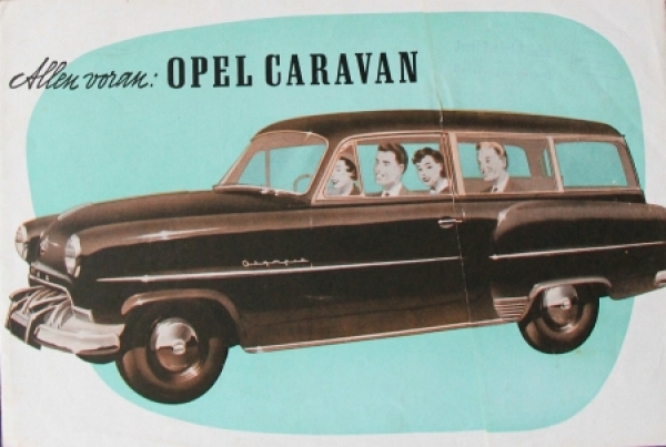 Opel Rekord Caravan Modelprogram 1953 Carbrochure (8224)