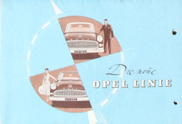 Opel Rekord Modellprogramm 1955 Automobilprospekt (8228)