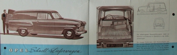 Opel Rekord Modelprogram 1955 Carbrochure (8228)