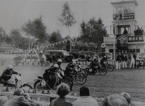 Motorbikerace Racingstart Nuerburgring 1960 original photo (7389)