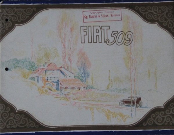 Fiat 509 Modelprogram 1929 Carbrochure (7418)