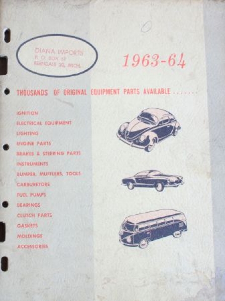 Volkswagen Beetle Transporter 1964 Sparepart-list (2249)