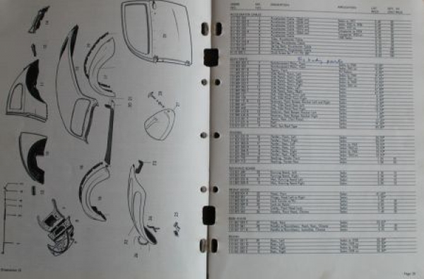 Volkswagen Beetle Transporter 1964 Sparepart-list (2249)