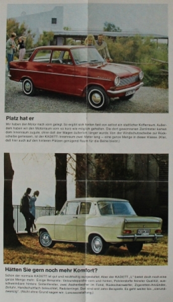 Opel Kadett Modelprogram 1962 Carbrochure (8258)