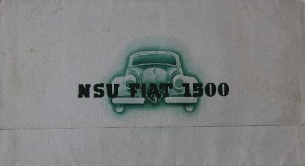 NSU Fiat 1500 Modelprogram 1938 Carbrochure (7434)