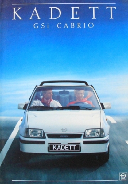 Opel Kadett Convertible Gsi Bertone Modelprogram 1989 Carbrochure (9094)