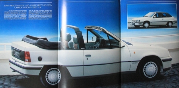 Opel Kadett Convertible Gsi Bertone Modelprogram 1989 Carbrochure (9094)