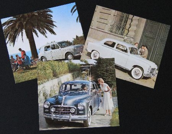 Fiat 1100 three Factory-Postcards 1953 (7450)