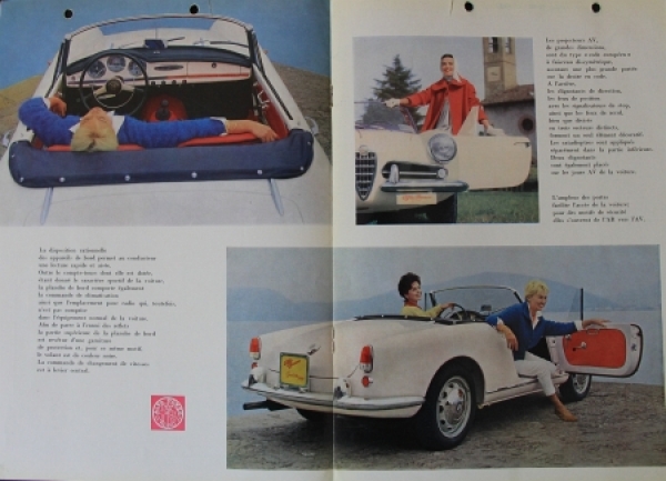 Alfa Romeo Giulietta Spider Veloce Modelprogram 1960 Carbrochure (7451)
