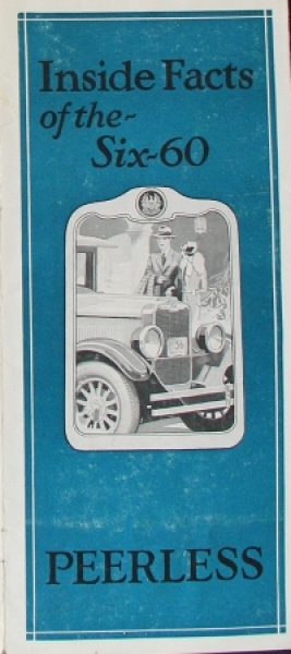 Peerless Six 60 Modellprogramm 1928 "Inside facts" Automobilprospekt (7218)