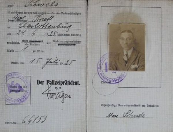 Vehicle-Driver License 1925 two documents (1009)