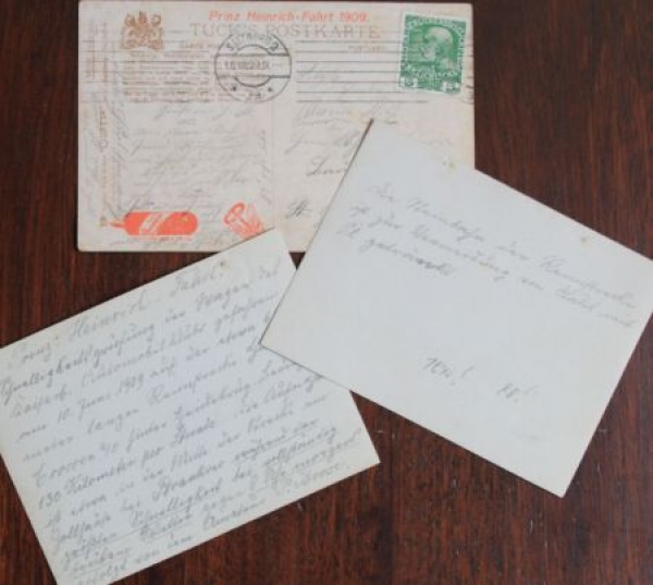 Prinz-Heinrich-Trophy 1909 Horch Racingcar three Original Postcards (7171)