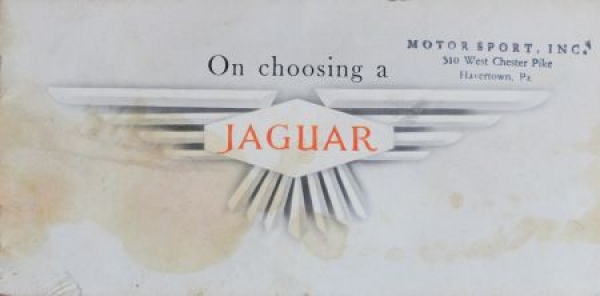 Jaguar Modelprogram 1958 "On choosing a Jaguar" Carbrochure (2243)