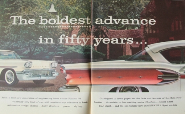 Pontiac Catalina Modelprogram 1958 Carbrochure (3955)