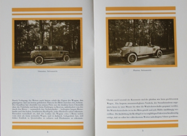 Rumpler 10/50 PS Tropfenwagen Modelprogram 1923 Carbrochure (7269)