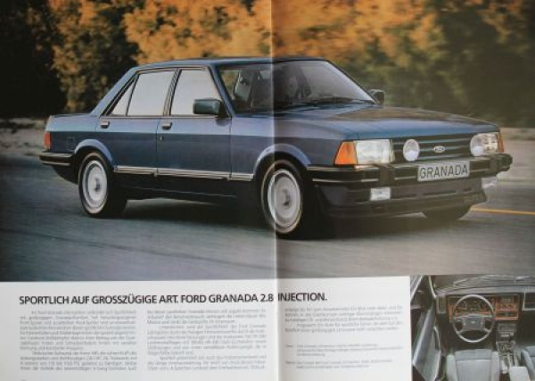 Ford Granada Modelprogram 1983 "Wertvoller denn je" Carbrochure (2141)