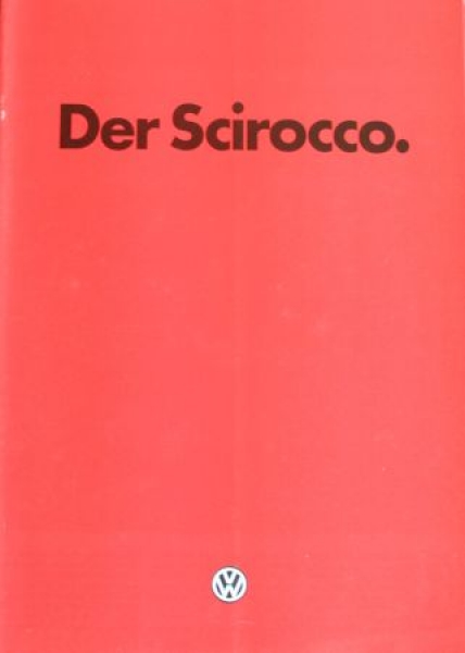 Volkswagen Scirocco Modellprogramm 1985 Automobilprospekt (2137)