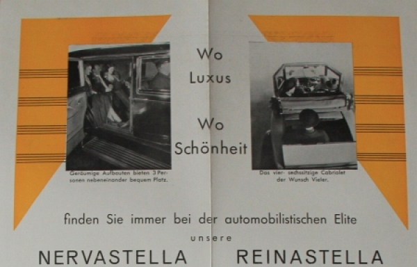 Renault Nervastella Reinastella Modelprogram 1926 Carbrochure (7271)