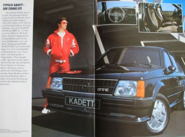 Opel Kadett Modelprogram 1983 Carbrochure (2133)