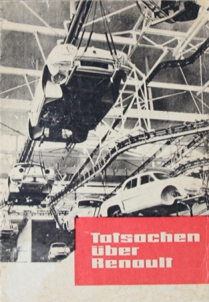 Renault Modelprogram 1958 "Tatsachen über Renault" Carbrochure (4443)