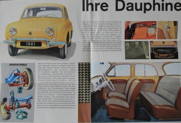 Renault Dauphine Modelprogram 1962 Carbrochure (8052)