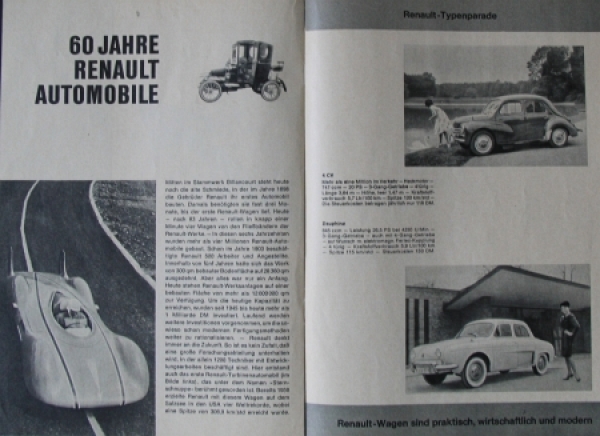 Renault Modelprogram 1960 Carbrochure (7277)