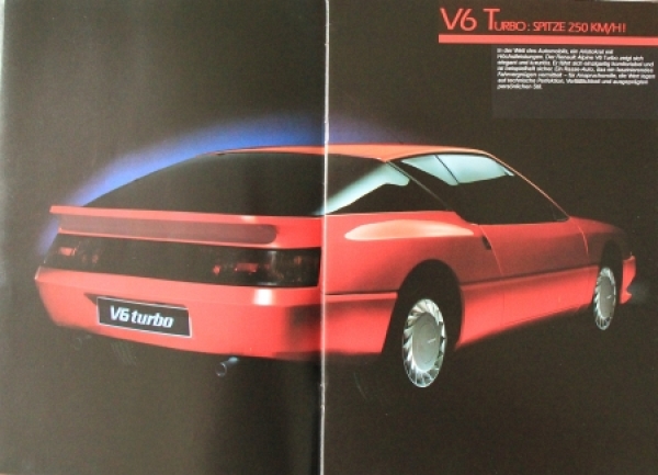 Renault Alpine A 310 Modelprogram 1982 Carbrochure (7284)