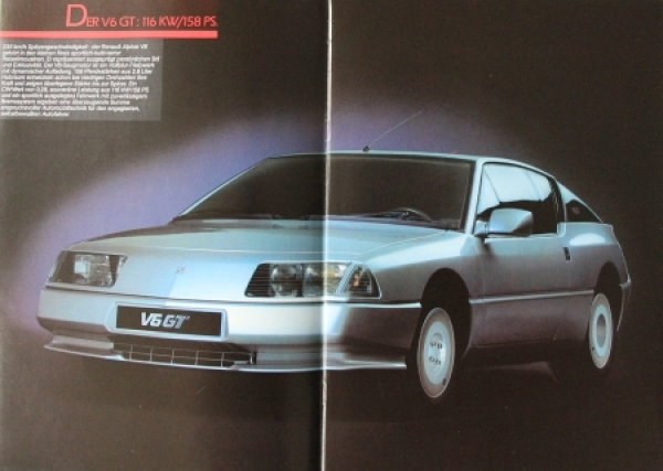 Renault Alpine A 310 Modelprogram 1982 Carbrochure (7284)