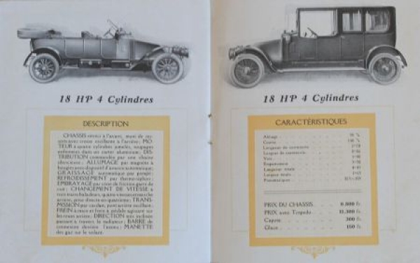 Clement-Bayard Automobile Modellprogramm 1914 Automobilprospekt (1858)