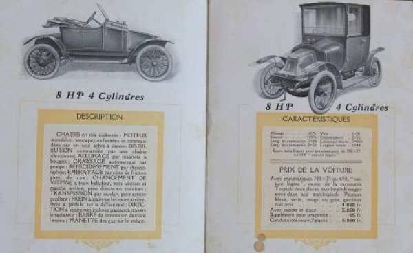 Clement-Bayard Automobiles Modelprogram 1914 Carbrochure (1858)
