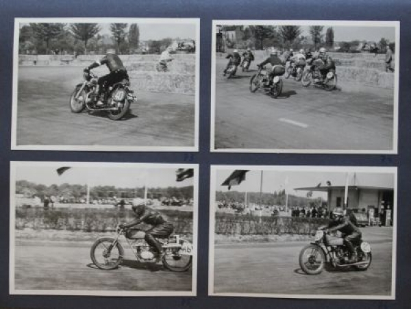 Motorbike-Racingsport 1951 Photoalbum with 110 original photos (1117)