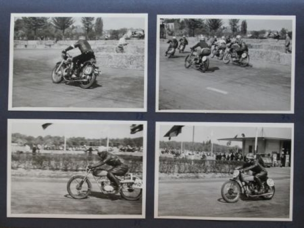 Motorrad-Rennsport 1951 Fotoalbum mit 110 Originalfotos (1117)