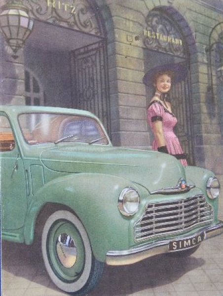 Simca Modelprogram 1947 Carbrochure (7616)