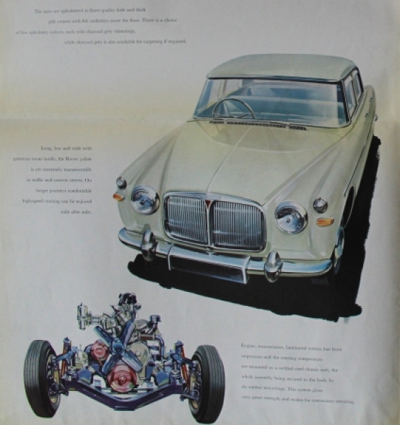 Rover 3 Litre Saloon Modelprogram 1960 Carbrochure (4135)