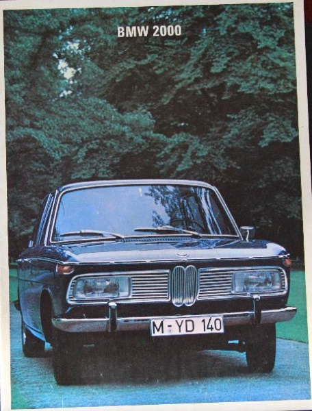 BMW 2000 Modellprogramm 1966 Automobilprospekt (7680)