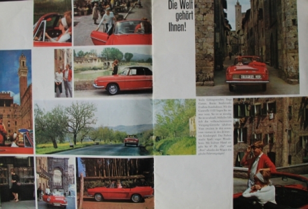 Renault Caravelle 1100 Modelprogram 1960 "Von Nord nach Sued" Carbrochure  (5105)