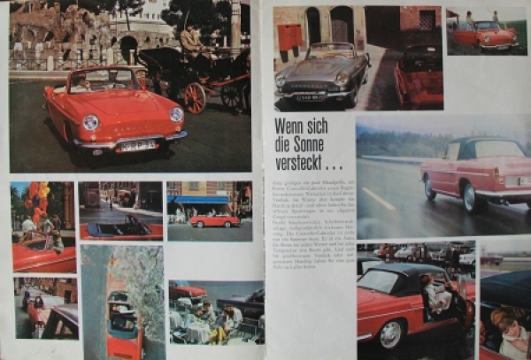 Renault Caravelle 1100 Modelprogram 1960 "Von Nord nach Sued" Carbrochure  (5105)