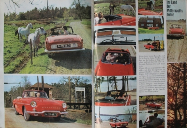 Renault Caravelle 1100 Modelprogram 1960 "Von Nord nach Sued" Carbrochure  (5105)