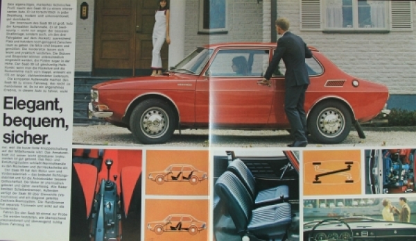 Saab 99 Modellprogramm 1968 Automobilprospekt (4747)