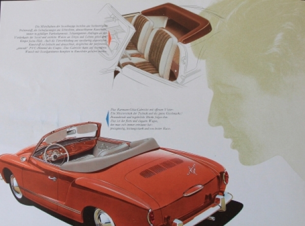 Volkswagen Karmann-Ghia Modelprogram 1959 Reuters-Drawing Carbrochure (7721)
