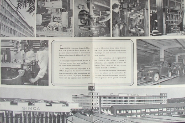 Simca Modelprogram 1947 Carbrochure (7616)