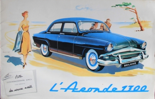 Simca Aronde Modelprogram 1956 Carbrochure (7291)